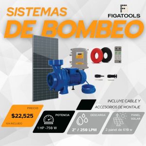 Kit de bombeo solar Kolosal CFP | 1 HP | 2"