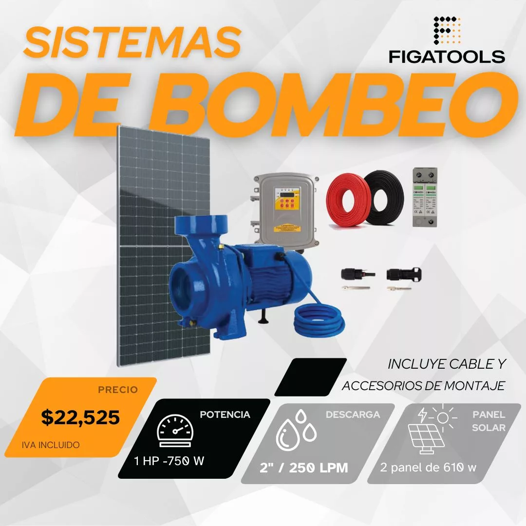 Kit de bombeo solar Kolosal CFP | 1 HP | 2"