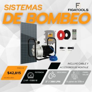 Kit de bombeo solar Kolosal CFP-SP | 2 HP | 2"