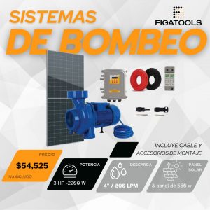 Kit de bombeo solar Kolosal CFP | 3 HP | 4"