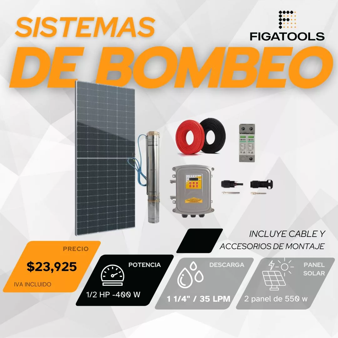 Kit de bombeo solar Kolosal | 1/2 HP | 1.25"