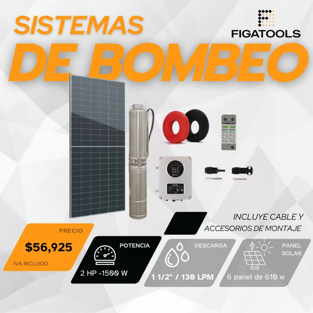 Kit de bombeo solar Kolosal | 2 HP | 1.5"