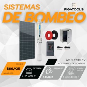 Kit de bombeo solar AquaPak | 3 HP | Descarga a elegir