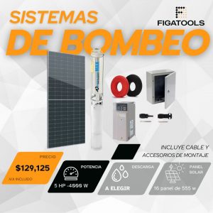 Kit de bombeo solar AquaPak | 5 HP | Descarga a elegir