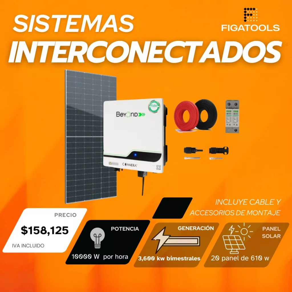 Kit solar Interconectado Connera | 10 kwh