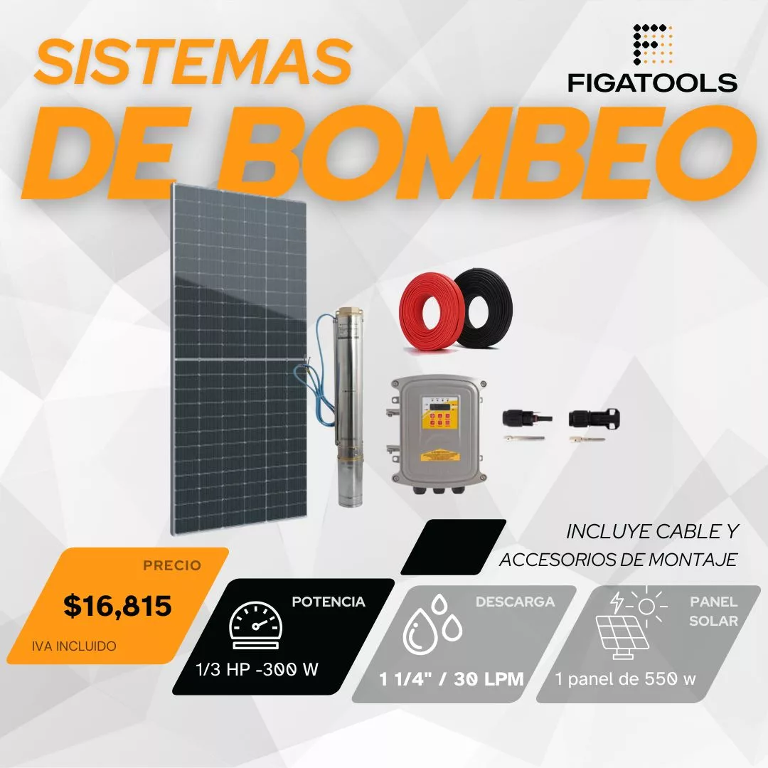 Kit de bombeo solar Kolosal | 1/3 HP | 1.25"