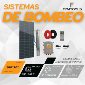 Kit de bombeo solar Kolosal | 2 HP | 2"